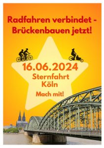 Fahrrad-Sternfahrt 16.06.2024 Radfahren verbindet - Brückenbauen jetzt!