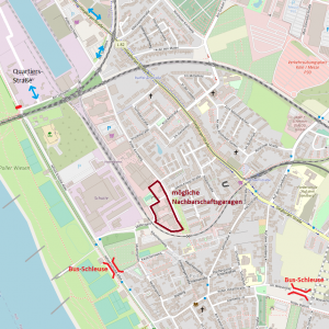 Stadtplan zeigt mögliche Standorte von Nachbarschaftsgaragen